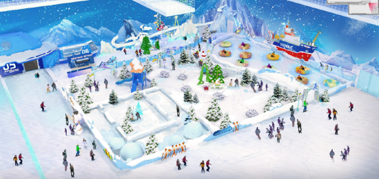 西安融创冰雪世界娱雪区效果图