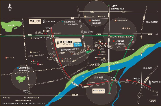 龙湖·彩虹郦城区位图