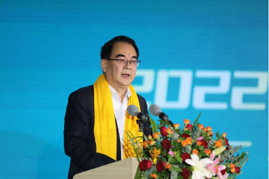 陕西省企业品牌建设促进会执行会长杨广银现场发表讲话