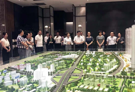 ▲市发改委副主任一行了解云都项目概况