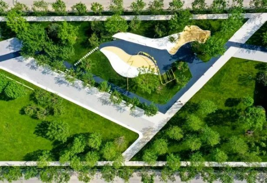 中轴公园实景▲