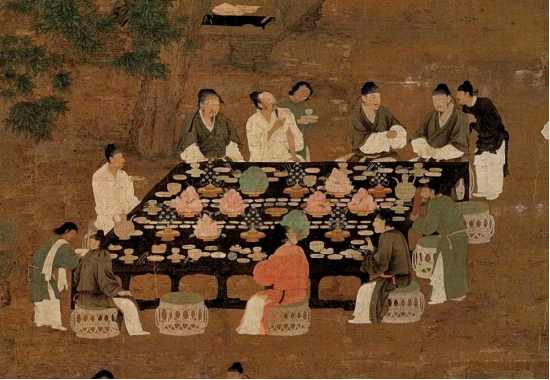 北宋徽宗赵佶《文会图》(局部)