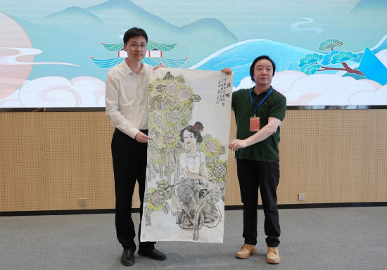 著名书画家罗宁为西凤酒赠送画作