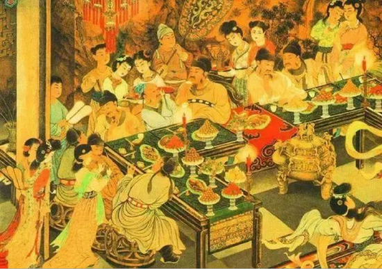 唐代宫廷夜宴图