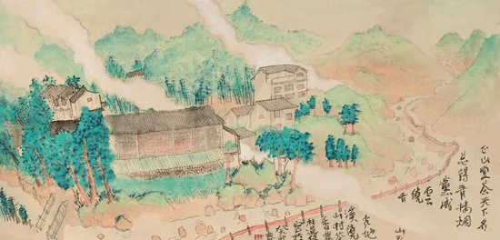 杜道伟《百年制茶青楼》33cm×66cm