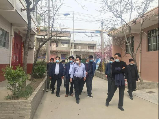 (考察团成员到寨西村参观学习)