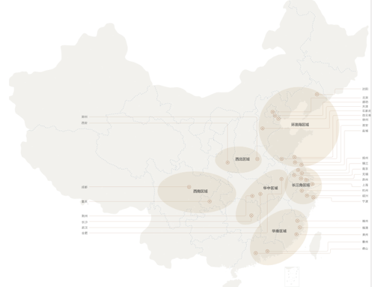 图:金辉全国区域布局