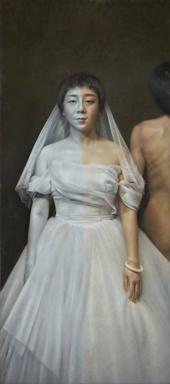 《远行》 布面油画 200x70cm