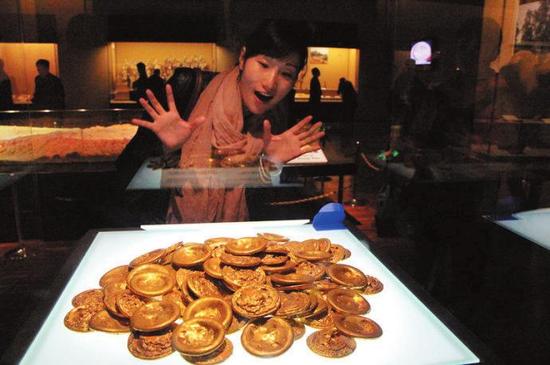 珍藏在博物馆中的汉代金饼