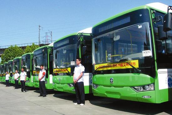 即将上线的环保节能新公交车