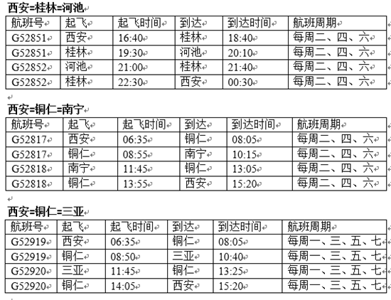 进入9月以后，华夏航空将陆续在西安新开通5条航线