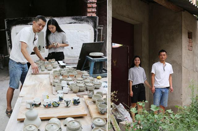 美院毕业小夫妻租农家院开陶坊 把日子过成诗