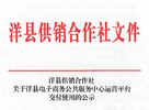 洋縣電商服務運營平臺交付使用