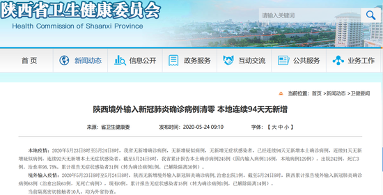 來源:陜西省衛(wèi)健委