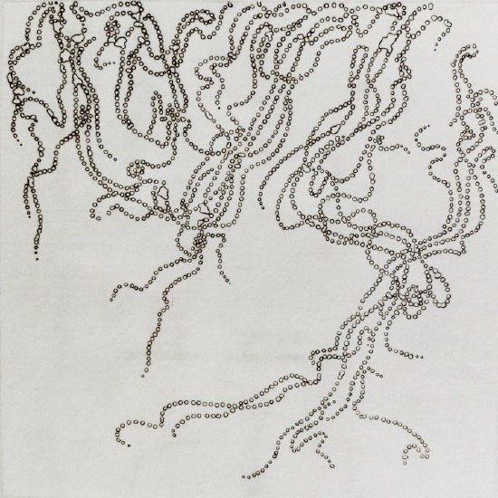 《暗香涌动》系列二 线香、火、宣纸 25X25cm (单幅) 2022年