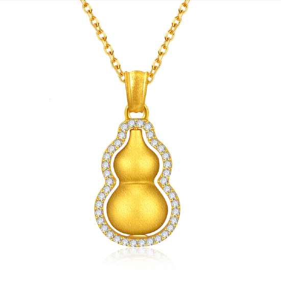 Goldstyle.X足金钻石吊坠