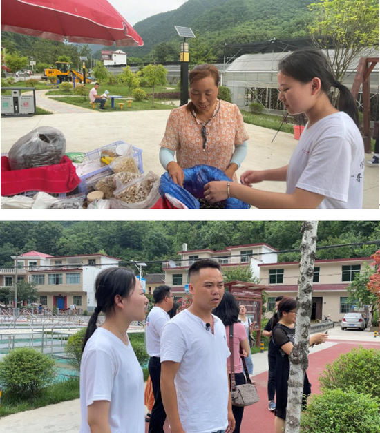 图为实践队成员采访金米村村民