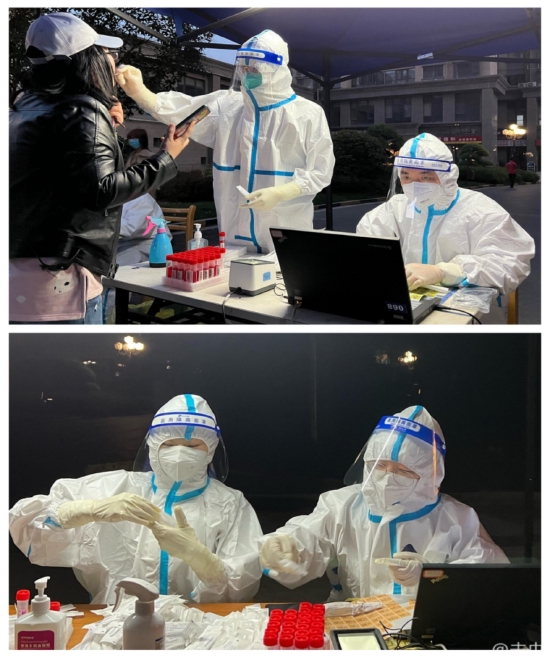 在职党员参与核酸检测身份核验工作
