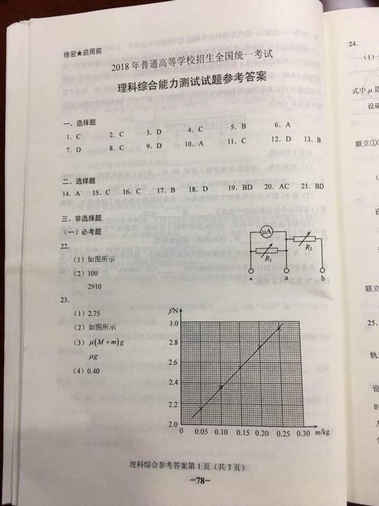 2018年陕西高考真题及答案解析(图片版)