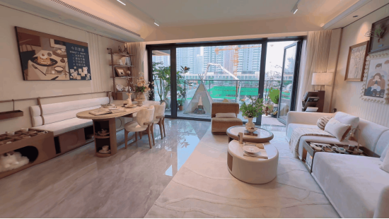 ▲ 绿城·春月风华115㎡样板房实景图