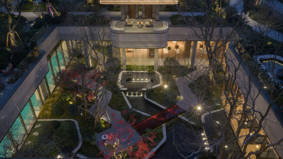 招商林屿缦岛下沉式庭院实拍图