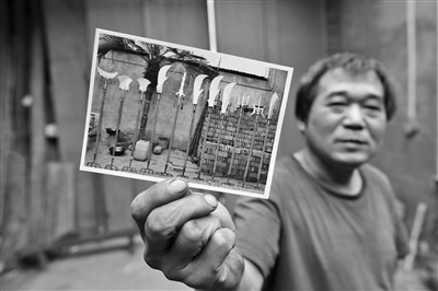 楊榆安打造的兵器 本報記者 李宗華 攝