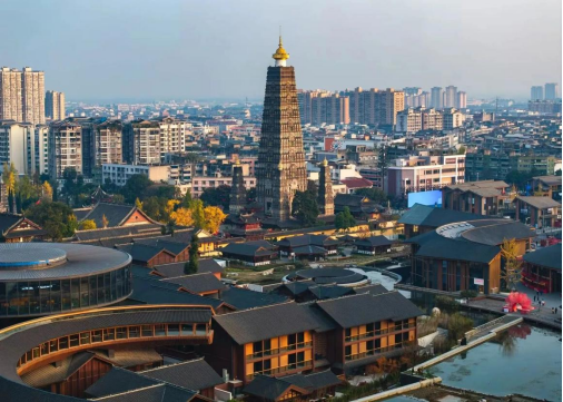 △彭州城市实景，图源@彭州发布