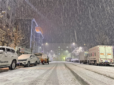 11月20日，延安市甘泉县迎来了降雪。 本报记者 代泽均 摄