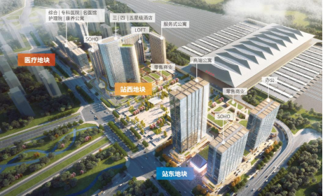 西安北站鹏瑞利国际健康商旅城未来业态规划图