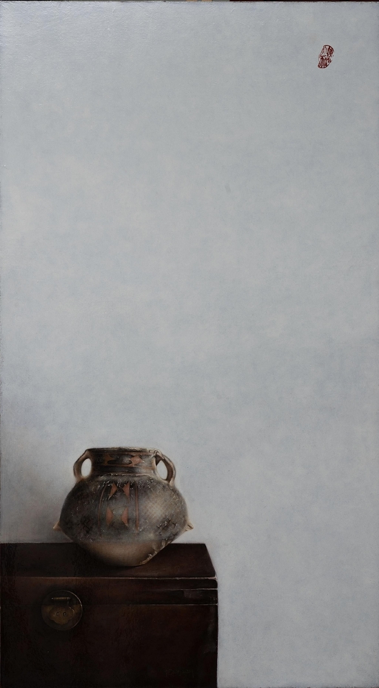 《马家窑》&nbsp; 布面油画&nbsp; &nbsp;90x50cm