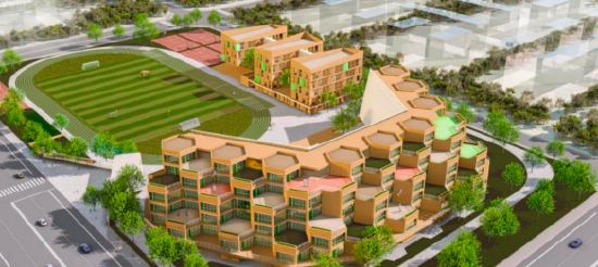 （高新一中沣东中学初中（科创）校区效果图）