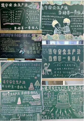 各部门积极制作安全宣传黑板报