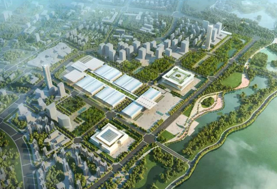 西安丝路国际会展中心鸟瞰效果图