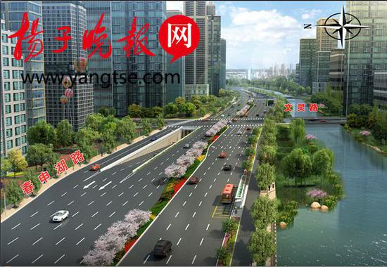 文灵路路口效果图
