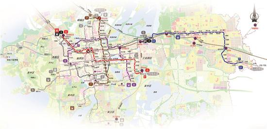 苏州市城市轨道交通近期建设规划图(2018-2023年)