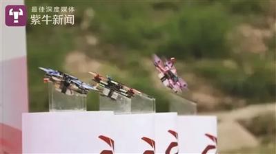 无人机起飞宛如“跳水”。