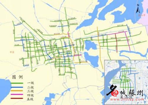 市区道路交通噪声空间分布情况。