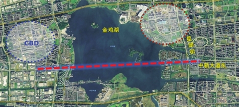 金鸡湖隧道工程示意图 (园区规建委提供)
