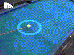 GIF图：神奇台球桌显示运动轨迹