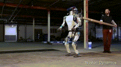 自立行走机器人推倒能自己站起