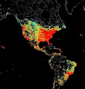 一张图看全球互联网设备覆盖情况