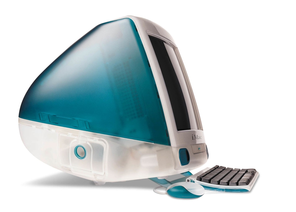 iMac G3：1998年发布的iMac G3是苹果最富色彩的一体机产品，除了“邦迪蓝”（Bondi Blue），前后还有12款不同颜色的产品售出。