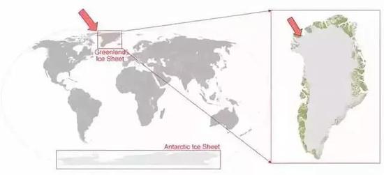 新发现的撞击坑位置 来源:NASA NSIDC & Natural History Museum of Denmark