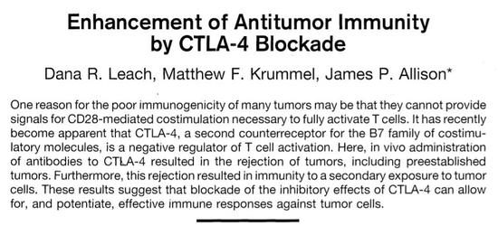▲研究人员们用确凿的证据表明，抑制CTLA-4能增强抗肿瘤效果（图片来源：参考资料[2]）