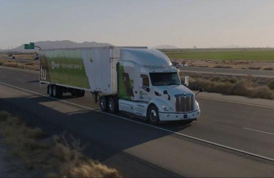 图森未来自动驾驶货运卡车，图源图森未来官微