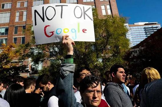 参与抗议活动的谷歌员工