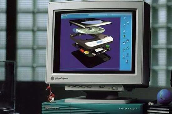 SGI公司1993发布的Indigo2图形工作站 　　图源：SGI Tech