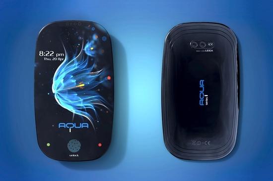 外形另类的手机设计 能投射虚拟键盘