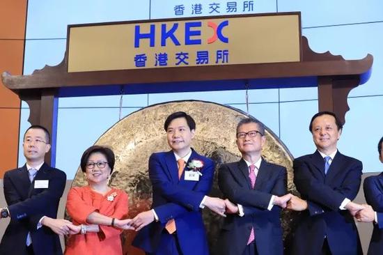 图:2018年7月,小米在港交所上市