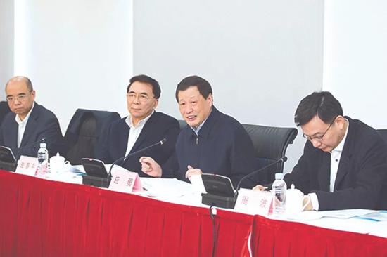  2018年2月，张江实验室管理委员会第一次会议现场。图片来源：中科院上海分院官网